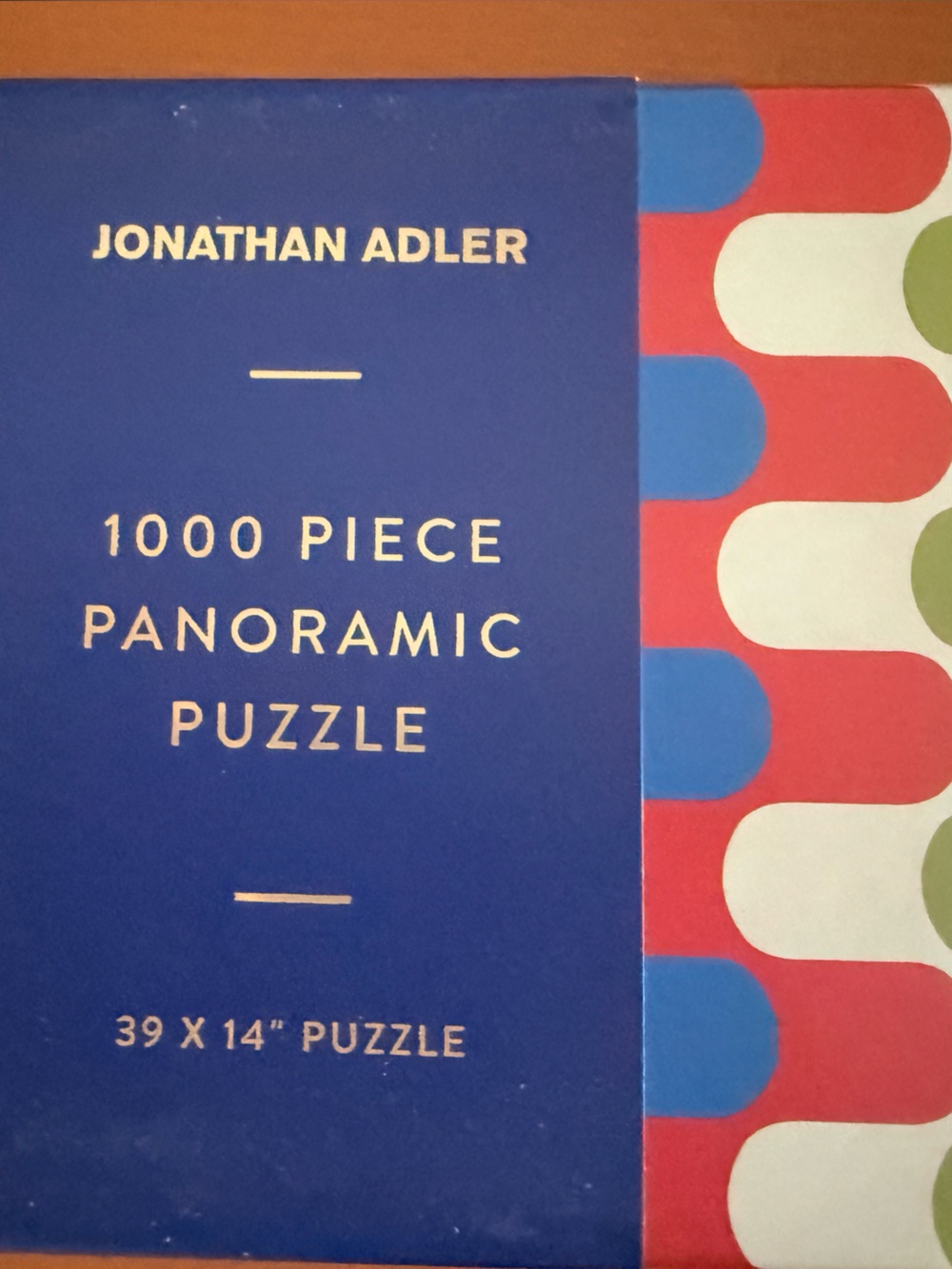 Jonathan Adler Panoramic Puzzle in Blue, Red, Green, Cream